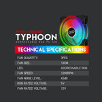 TYPHOON FB302 ADDRESSABLE RGB PC FAN Coolers & Power Supply 22 JOD