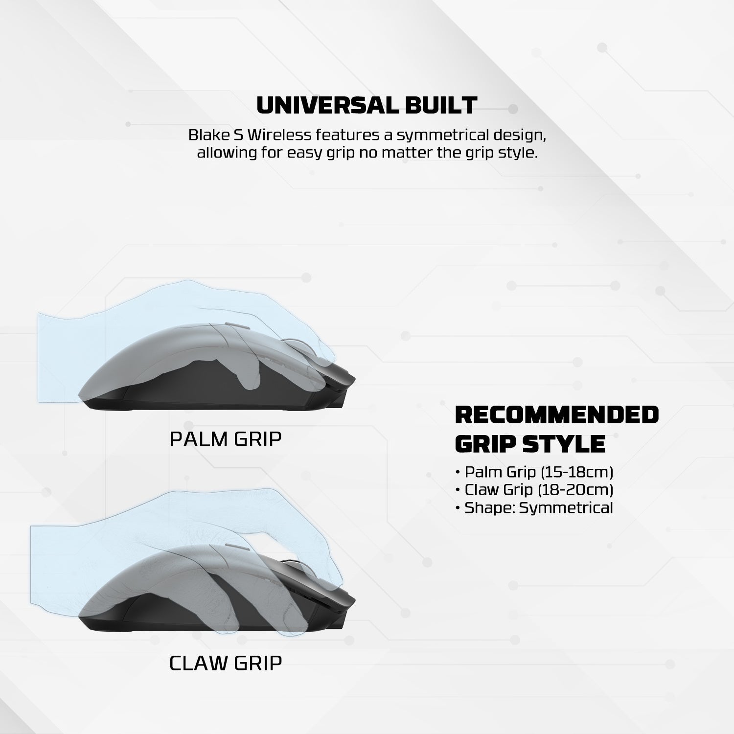 FANTECH WGC5S BLAKE S DUAL MODE WIRELESS GAMING MOUSE - BLACK - - Fun Touch Shop