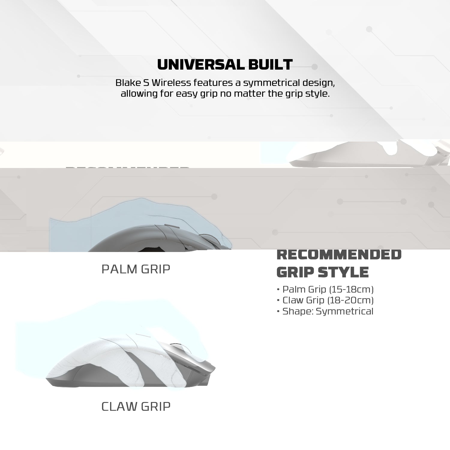 FANTECH WGC5S BLAKE S DUAL MODE WIRELESS GAMING MOUSE - BLACK - - Fun Touch Shop