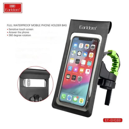 Earldom eh169 bike phone holder waterproof pouch bag for handlebar - cables & chargers | car essentials