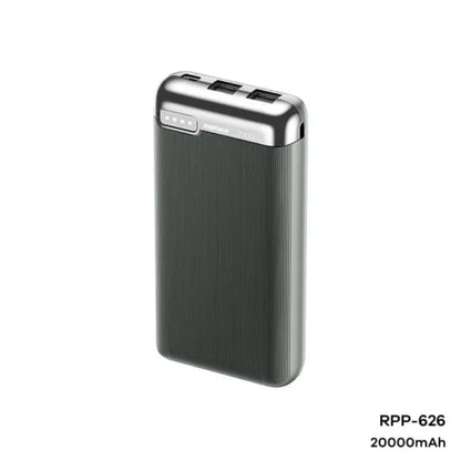 Remax rpp-626 power bank 20000mah ruinay series with 2.1a fast charging - grey - cables & chargers | power bank