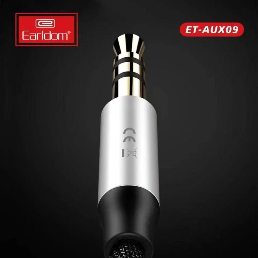 Earldom 3 in 1 type c et-aux09 aux cable (1000ml black/silver)