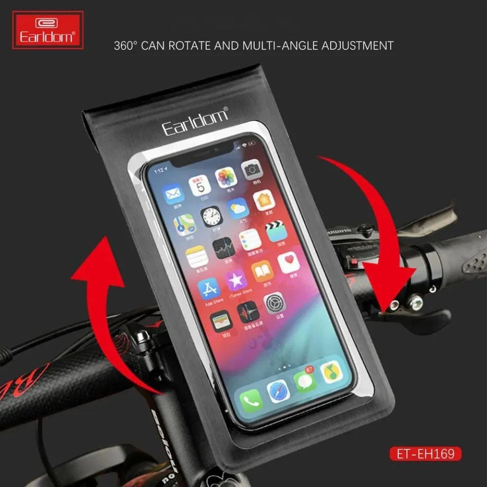 Earldom eh169 bike handlebar phone holder pouch bag waterproof