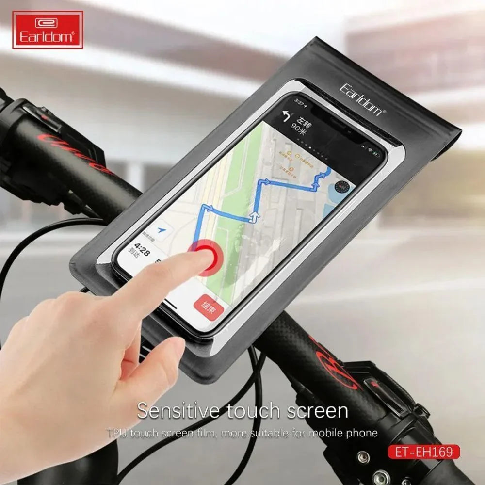 Earldom eh169 bike handlebar phone holder pouch bag waterproof