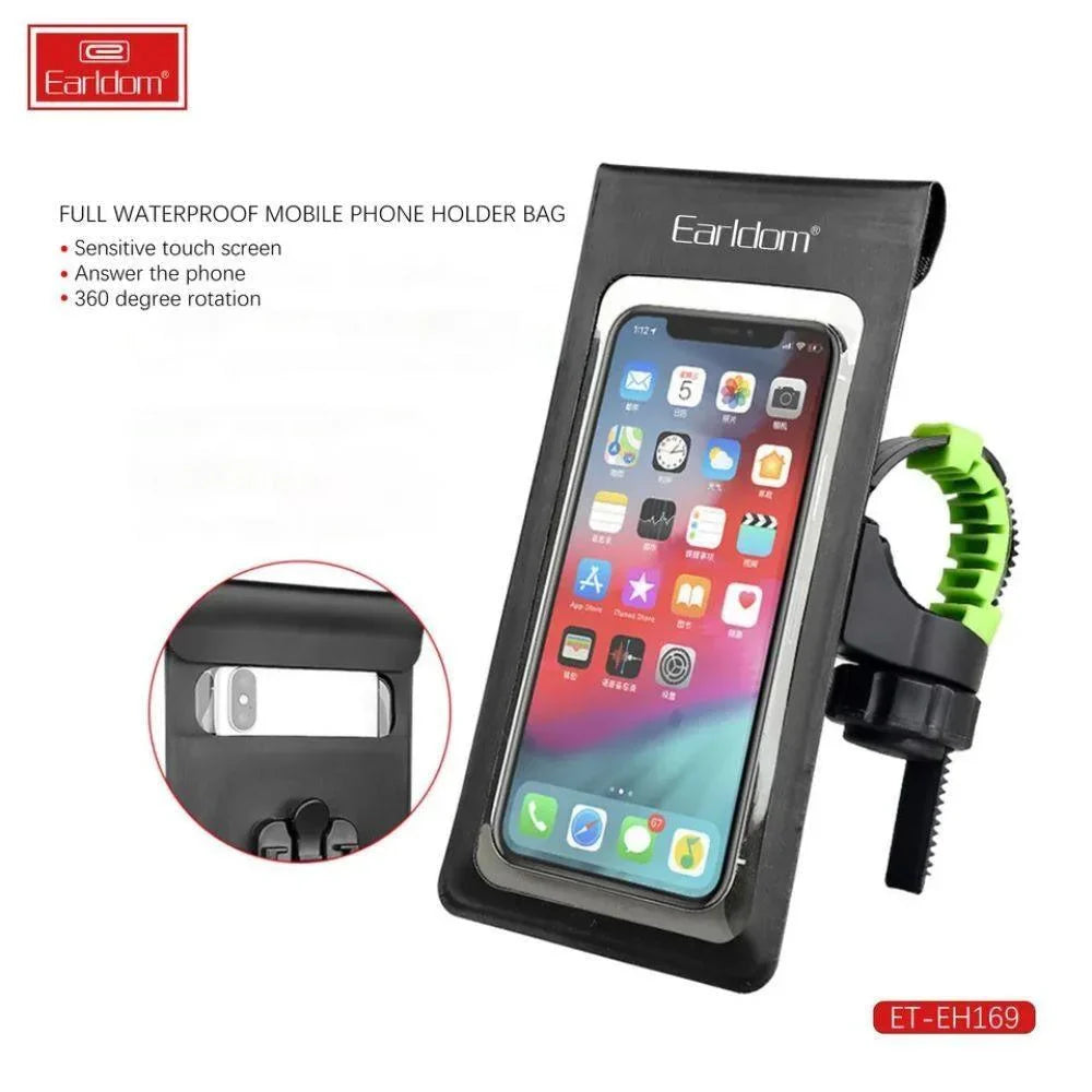 Earldom eh169 bike handlebar phone holder pouch bag waterproof