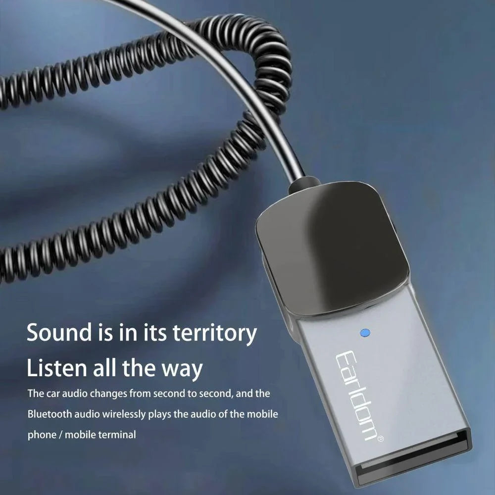 Earldom et-m64 fashionable design aluminum alloy 3.5mm aux bt5.0 car usb