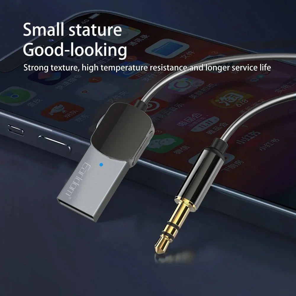 Earldom et-m64 fashionable design aluminum alloy 3.5mm aux bt5.0 car usb