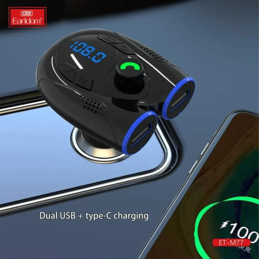 Earldom wireless car kit 2 usb and bluetooth auditory feast et-m77