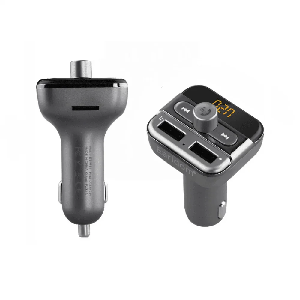 Fm transmitter earldom m11 bluetooth usb 3.4a