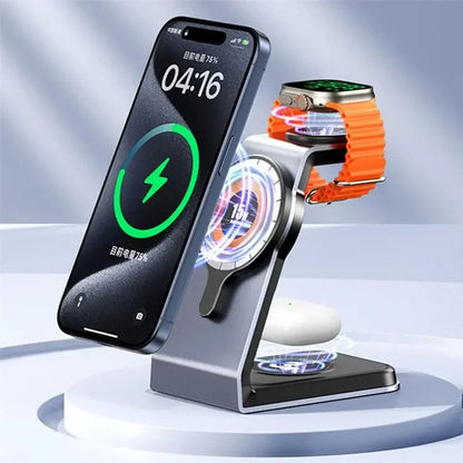 Remax rp-w85 magnetic 3 in 1 wireless charging holder