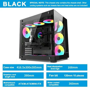 Case aoczhta with 7 fan argb desktop computer & server cases