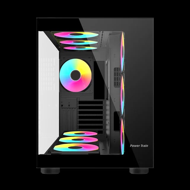 Case Aoczhta With 7 Fan ARGB Tower Case & Monitor