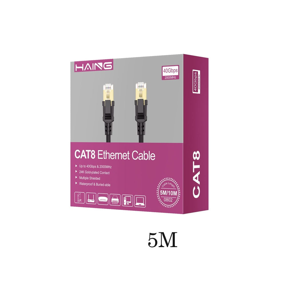 CAT8 Ethernet Cable 40Gbps 2000MHz haing Cables & Chargers