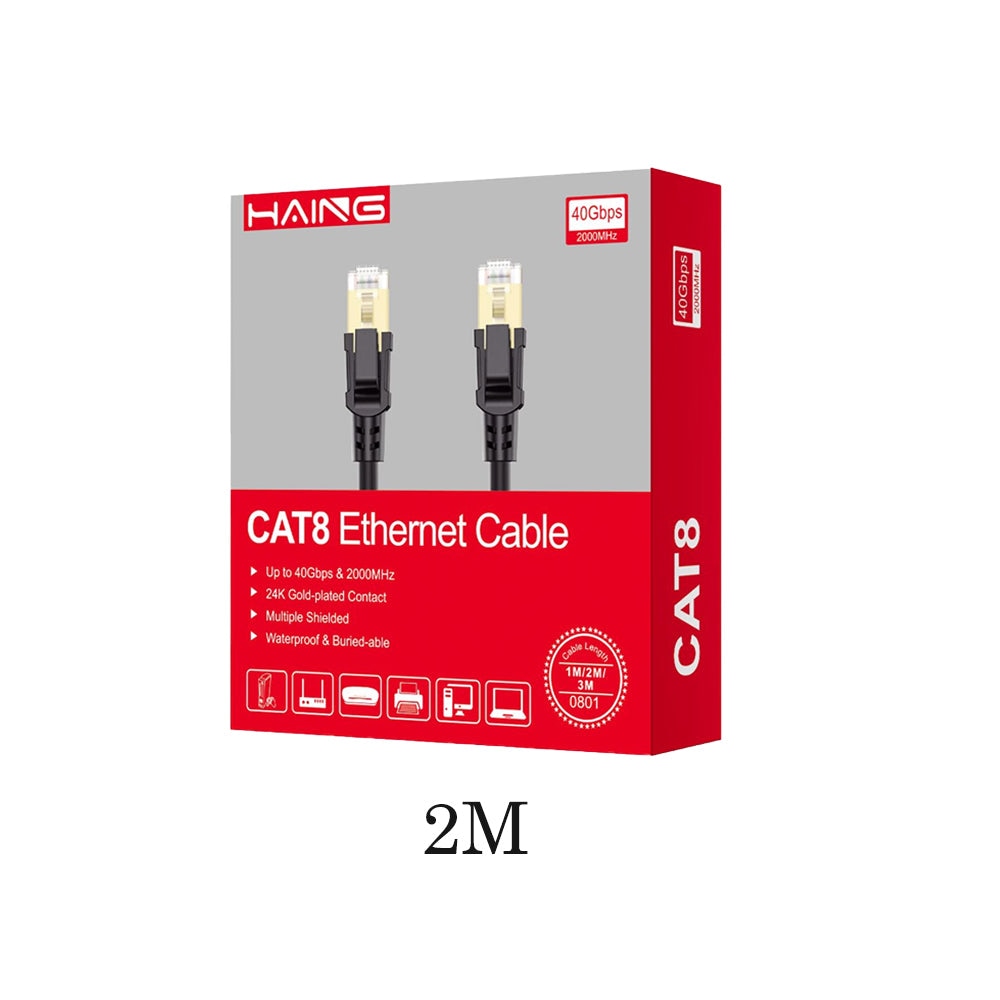 CAT8 Ethernet Cable 40Gbps 2000MHz haing Cables & Chargers
