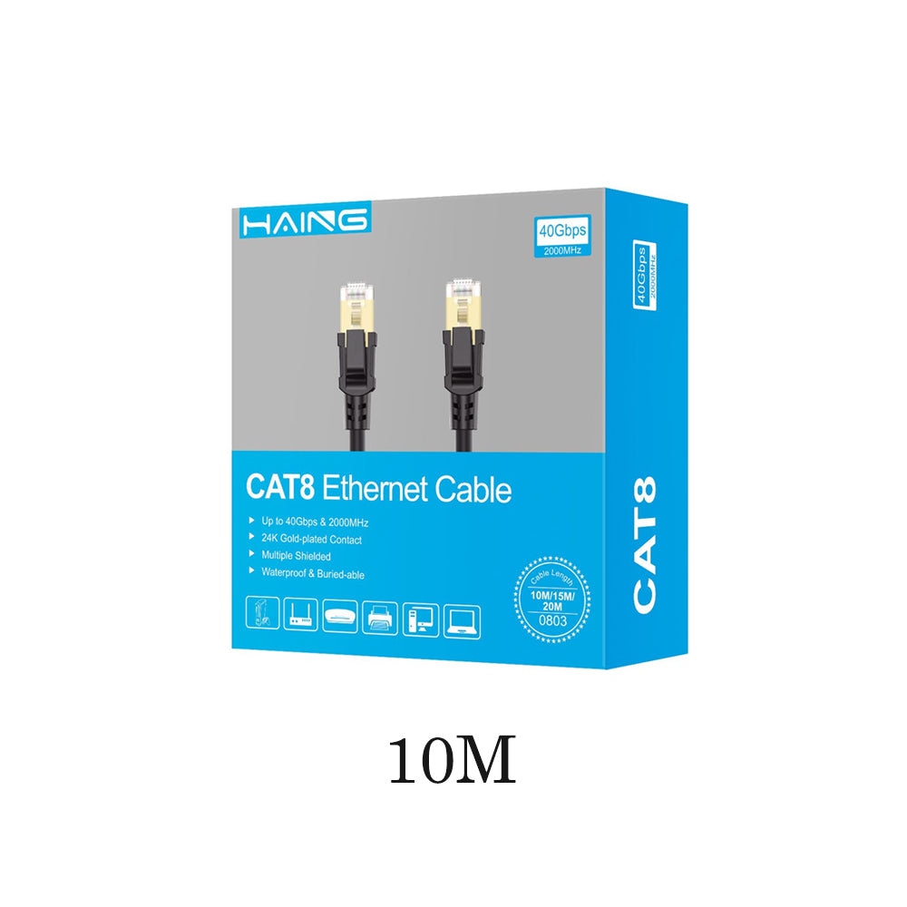 CAT8 Ethernet Cable 40Gbps 2000MHz haing Cables & Chargers
