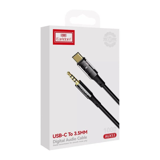 Audio cable earldom et-aux53 3.5mm to type-c 1.0m