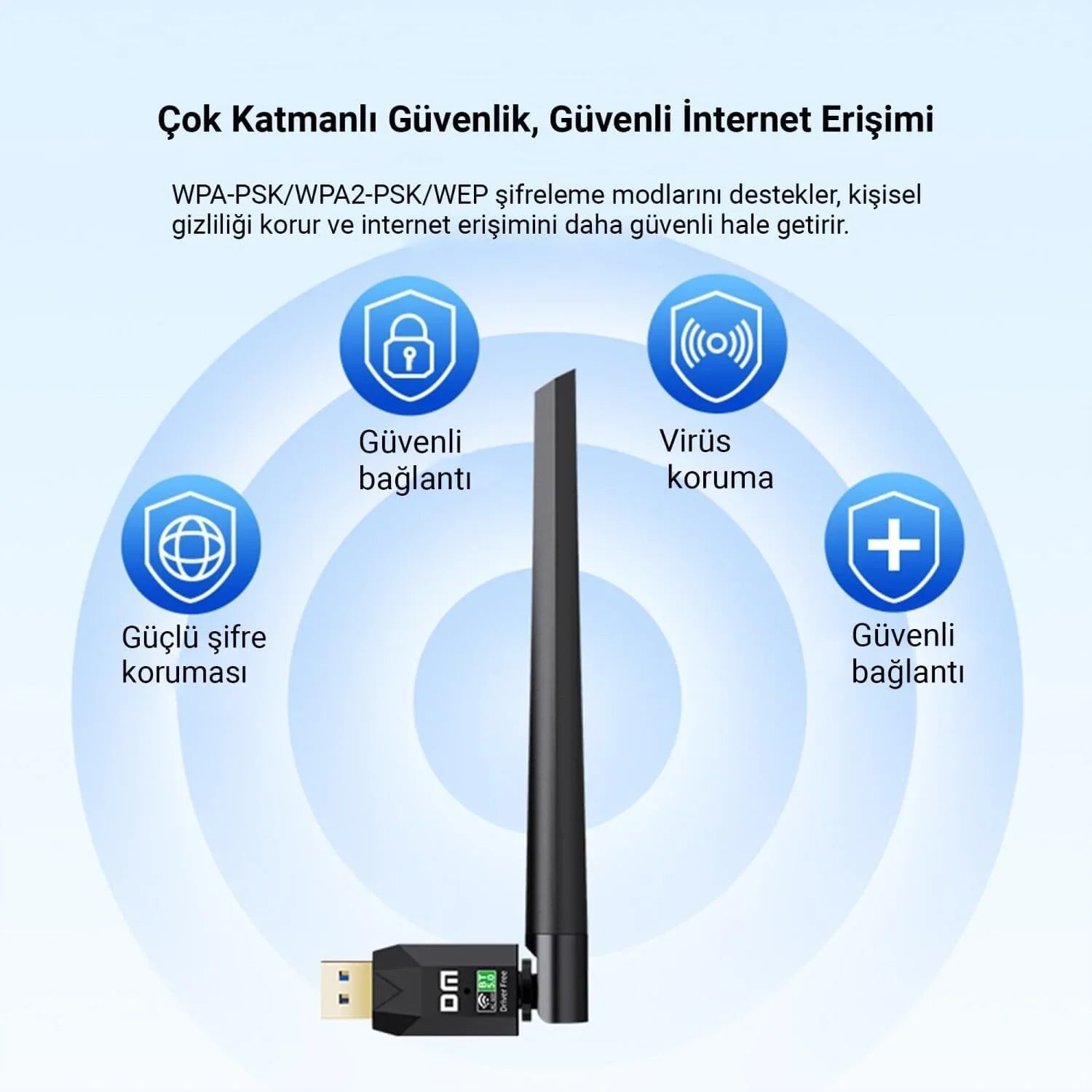 Dm ad087 bluetooth 5.0 adapter - 600mbps dual band wifi transceiver access