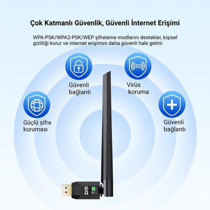 Dm ad087 bluetooth 5.0 adapter - 600mbps dual band wifi transceiver access