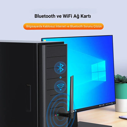 Dm ad087 bluetooth 5.0 adapter - 600mbps dual band wifi transceiver access