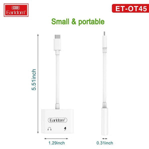 Earldom type-c adapter jack ot45 - 2in1