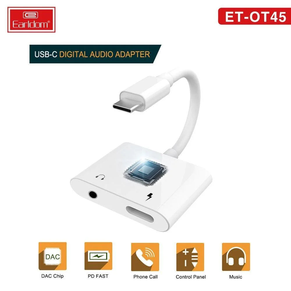 Earldom type-c adapter jack ot45 - 2in1