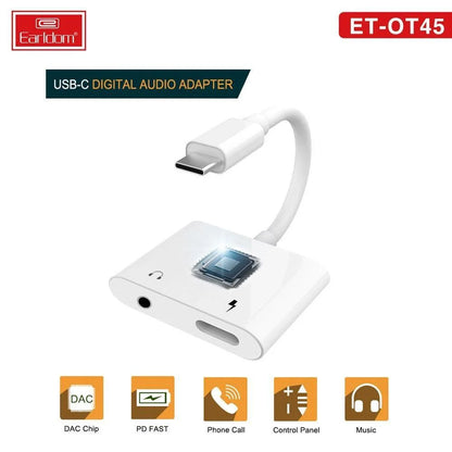 Earldom type-c adapter jack ot45 - 2in1