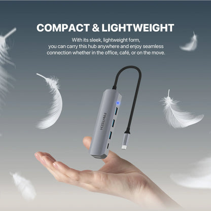 Fantech hc052 converter usb hub type c 5 in 1 usb & firewire hubs