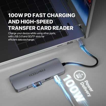 Fantech hc101 converter usb hub type c 10 in 1 usb & firewire hubs