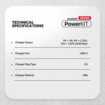 Fantech pk202 20w fast charging plug usb c braided cable power delivery