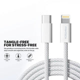 Fantech pk202 20w fast charging plug usb c braided cable power delivery