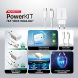 Fantech pk202 20w fast charging plug usb c braided cable power delivery
