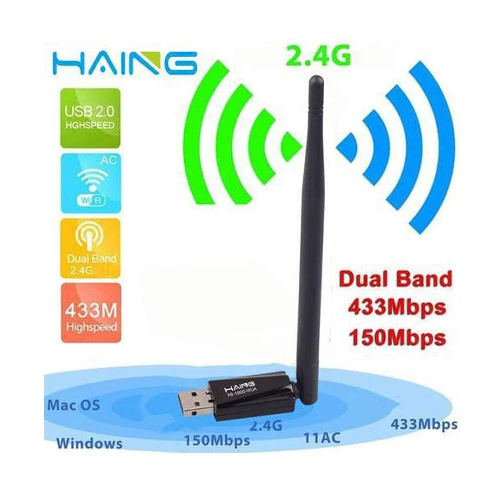 Haing hi-1600-wua usb wifi wireless adapter 600mbps