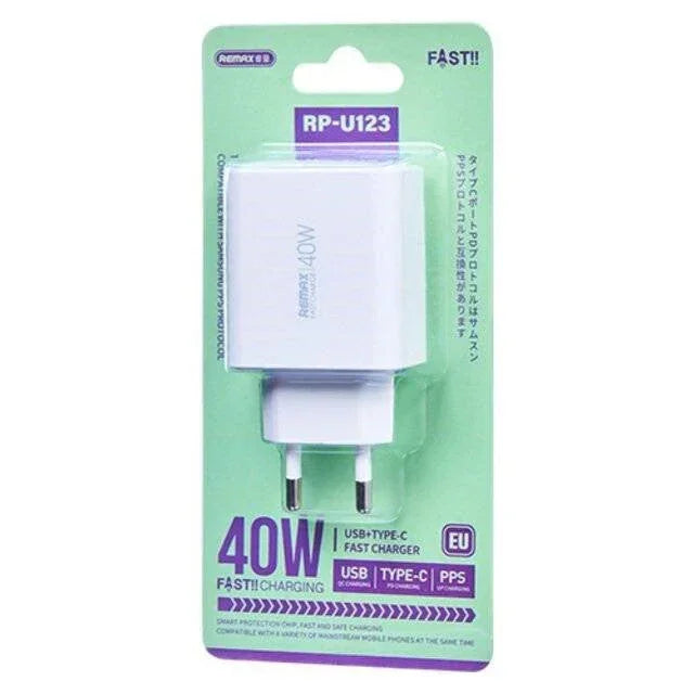 Remax rp-u123 40w 1a + 2c kiddy series fast charger power adapters & chargers