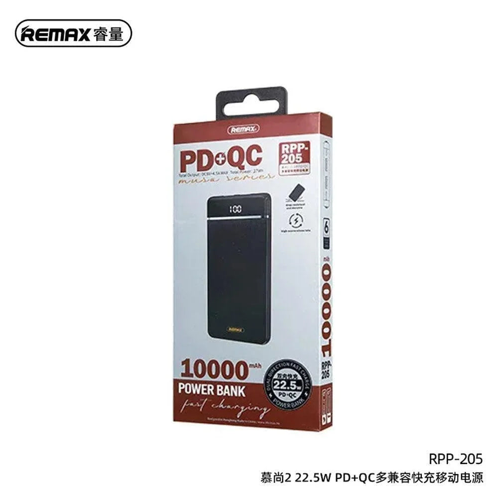 Remax rpp-205 22.5w portable charger/power bank 10000mah.