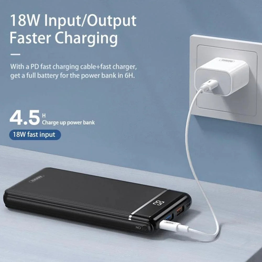 Remax rpp-205 22.5w portable charger/power bank 10000mah.
