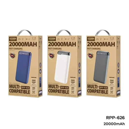 Remax rpp-626 20000mah ruinay series 2.1a fast charging power bank