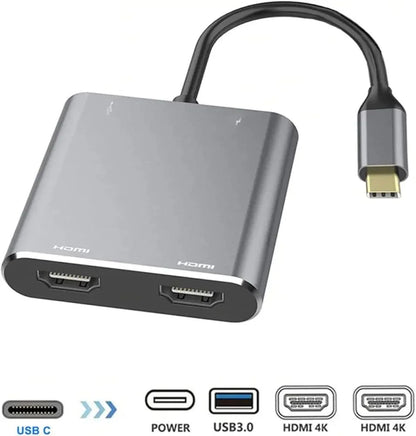 Usb c to dual hdmi adapter 4 in 1 usb type c hub with 2 hdmi?4k@30hz? /usb3.0