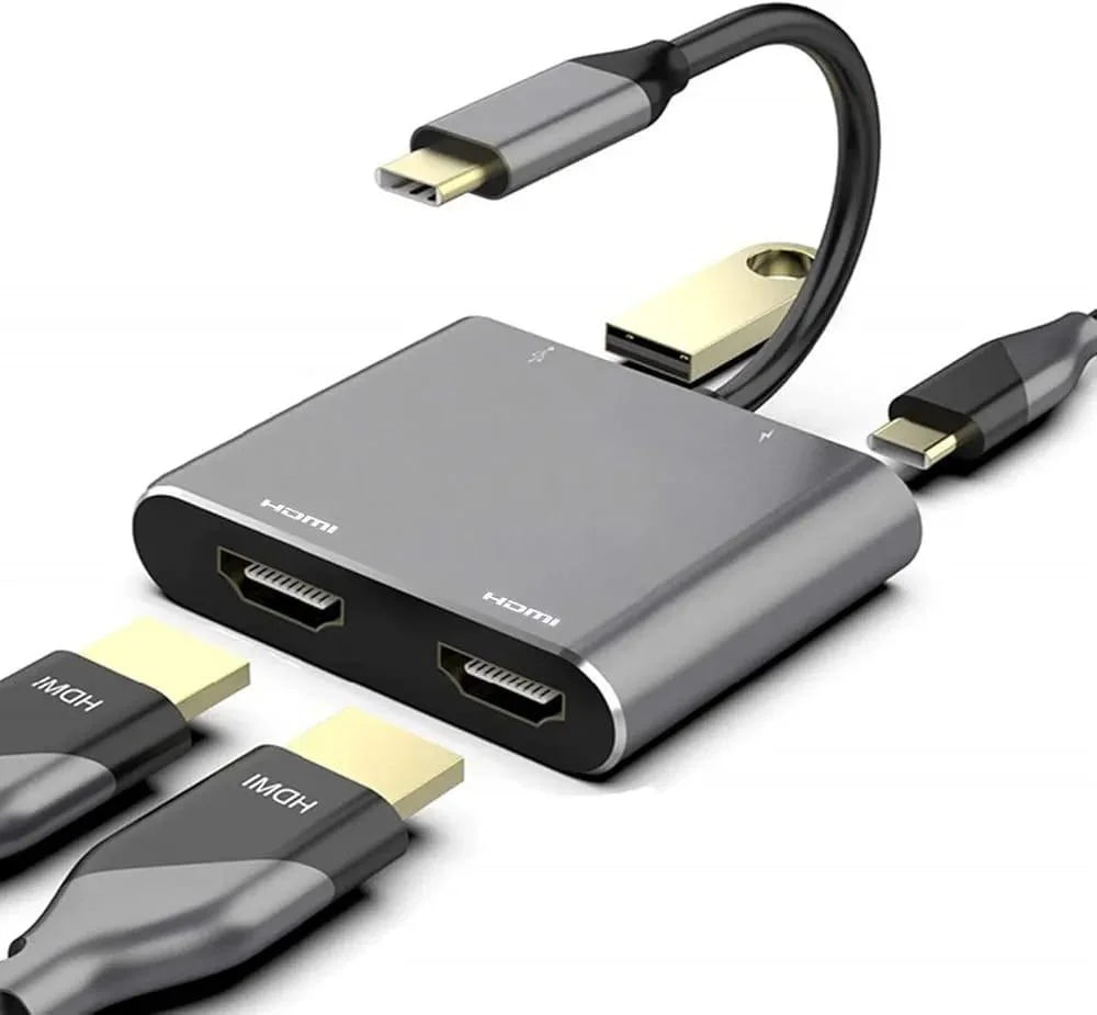 Usb c to dual hdmi adapter 4 in 1 usb type c hub with 2 hdmi?4k@30hz? /usb3.0