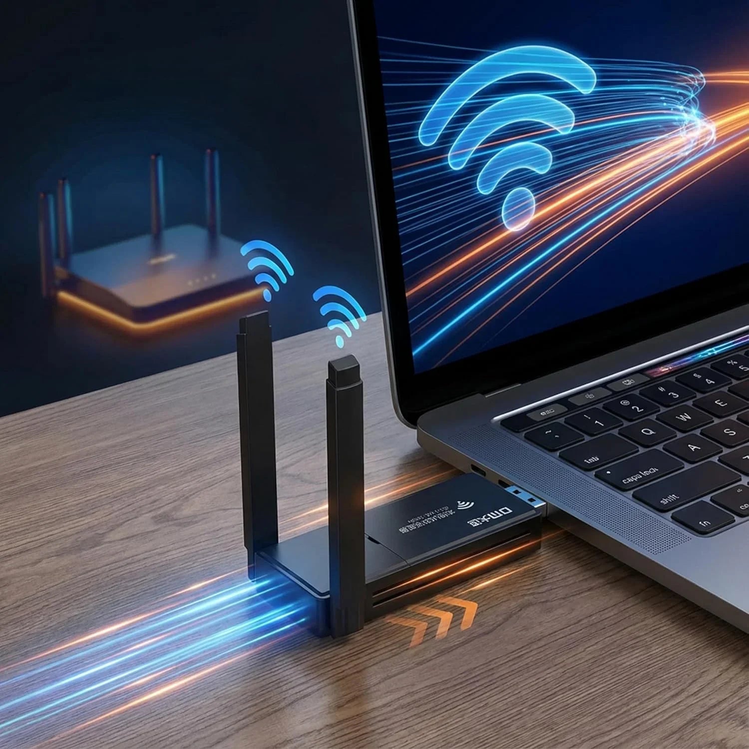 Wifi adapter dm ad085 usb 2.0 high speed 1300mbps wireless adapter for pc