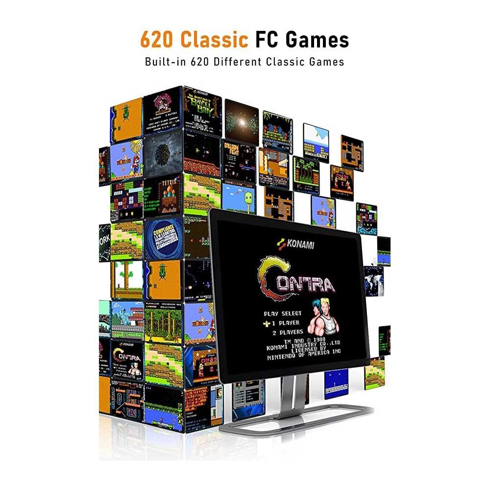 Classic Retro Game Console Mini Video Game Consoles with 620 Games AV Output