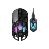 GravaStar Mercury X Pro Wireless Gaming Mouse, Come with 8K Dongle – 32,000 DPI PAW 3950 Sensor, 8,000Hz Polling Rate, Only 49g, Magnesium Alloy Hollow Frame, RGB Lighting, 5 Programmable Buttons