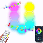 Color RGB Bluetooth LED Hexagon Light Wall With APP+ Remote Control Lightning