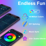Color rgb bluetooth led hexagon light wall with app + remote control