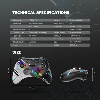 Fantech eos pro ii wgp15 v2 wireless gamepad geminus black gaming pads