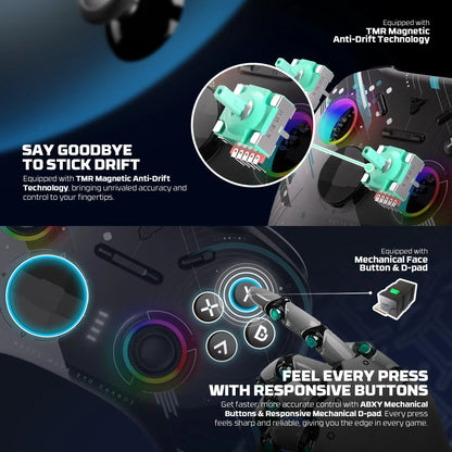Fantech eos pro ii wgp15 v2 wireless gamepad geminus black gaming pads