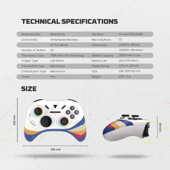 Fantech eos pro ii wgp15 v2 wireless gamepad geminus black gaming pads