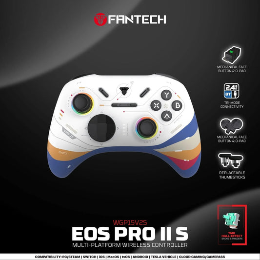 Fantech eos pro ii wgp15 v2 wireless gamepad geminus black gaming pads