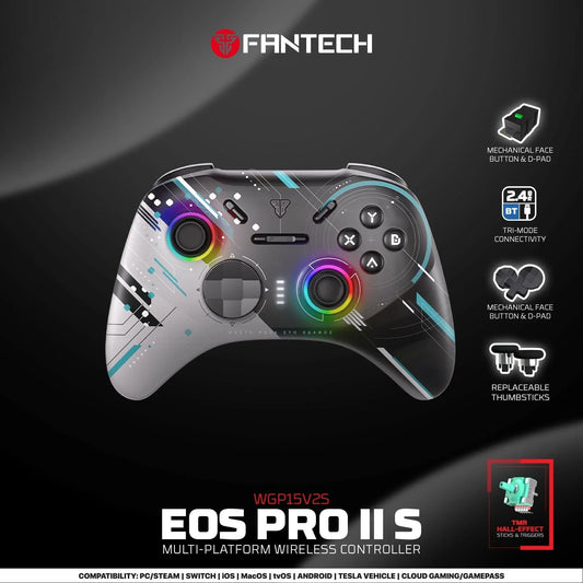 Fantech eos pro ii wgp15 v2 wireless gamepad geminus black gaming pads