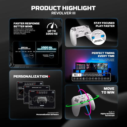 Fantech revolver iii wgp12s - wireless multi-platform gamepad - gray