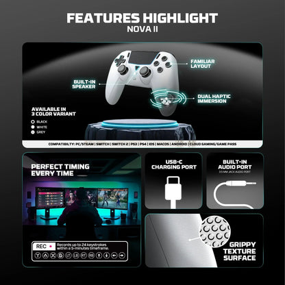 Fantech wgp16 nova ii wireless gamepad - white gaming pads